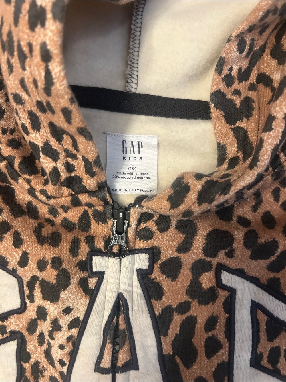 GAP Kids Leopard Print Hoodie & Jogger Set - Brown and Black. - Picture 2 of 7